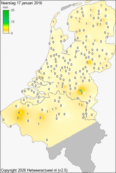 Neerslag 17 januari 2016