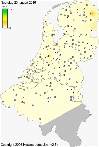 Neerslag 23 januari 2016