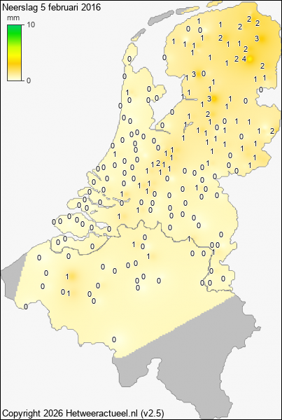 Neerslag 5 februari 2016