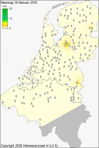 Neerslag 16 februari 2016