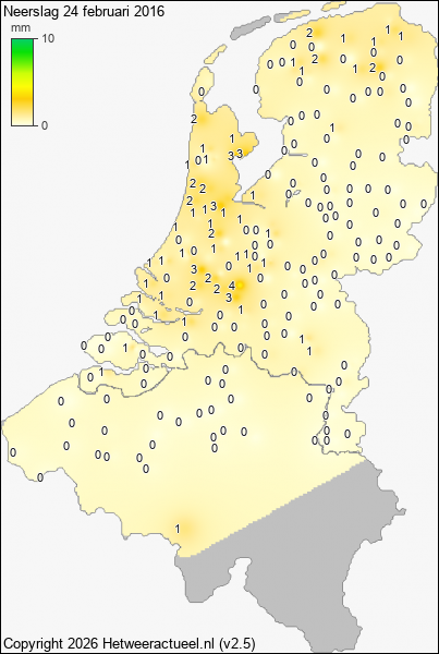 Neerslag 24 februari 2016