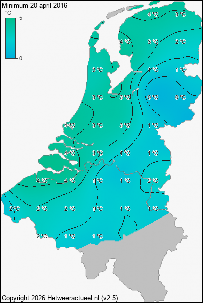 Minimum temperatuur 20 april 2016