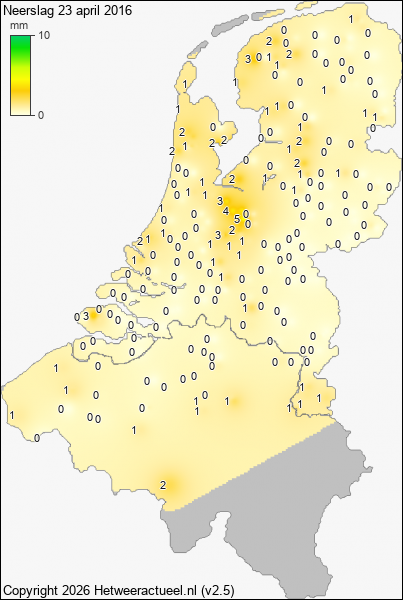 Neerslag 23 april 2016
