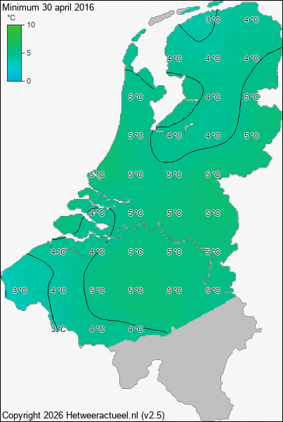 Minimum temperatuur 30 april 2016