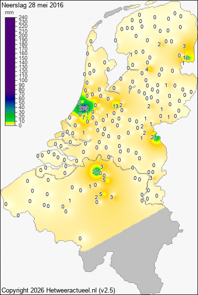 Neerslag 28 mei 2016
