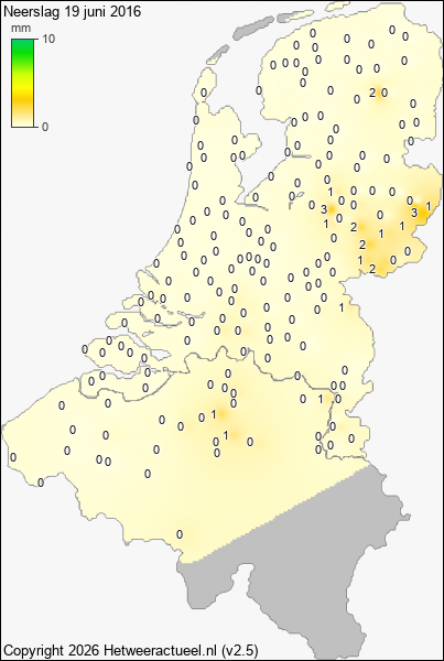 Neerslag 19 juni 2016