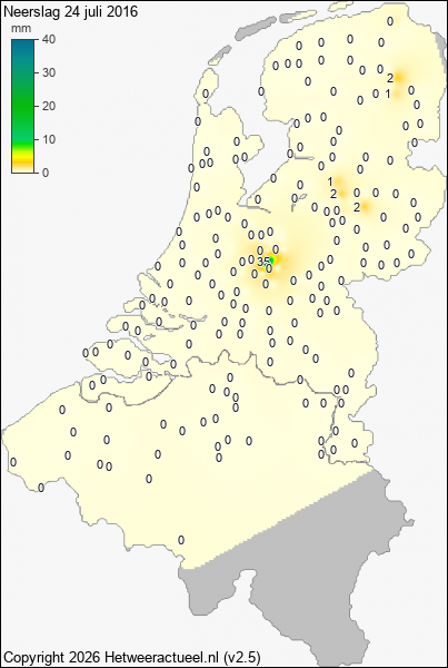 Neerslag 24 juli 2016
