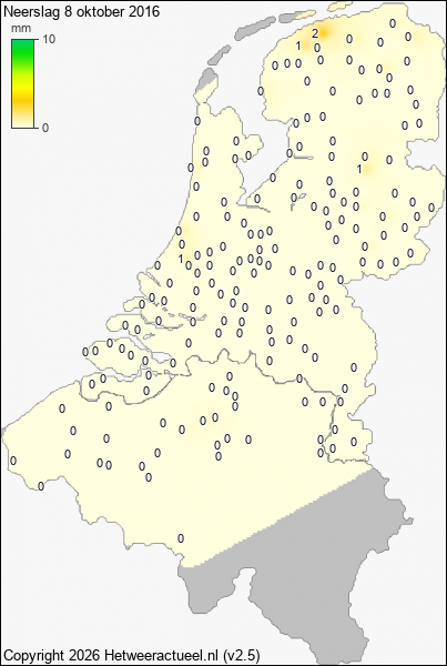 Neerslag 8 oktober 2016