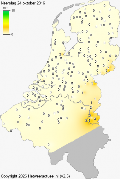 Neerslag 24 oktober 2016