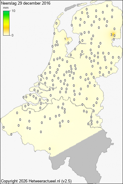 Neerslag 29 december 2016