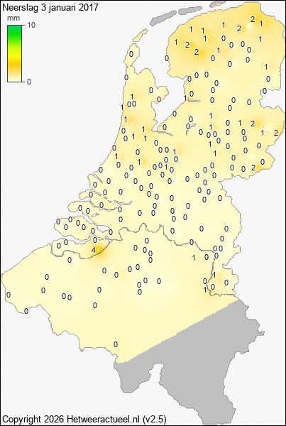 Neerslag 3 januari 2017