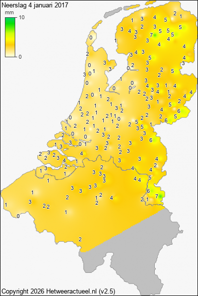 Neerslag 4 januari 2017