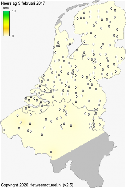 Neerslag 9 februari 2017