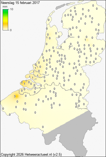 Neerslag 15 februari 2017