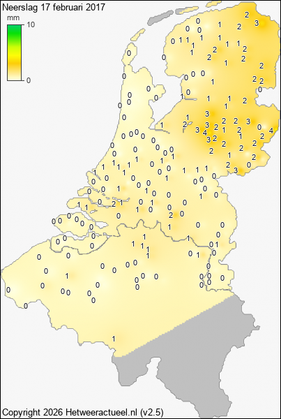 Neerslag 17 februari 2017