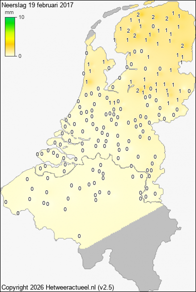 Neerslag 19 februari 2017