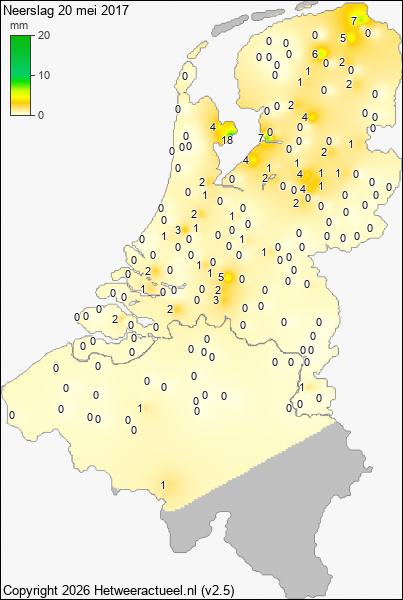 Neerslag 20 mei 2017