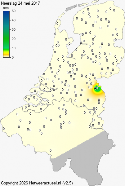 Neerslag 24 mei 2017