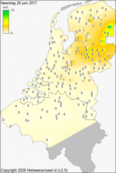 Neerslag 26 juni 2017