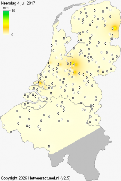 Neerslag 4 juli 2017