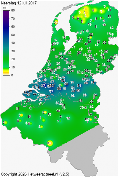 Neerslag 12 juli 2017