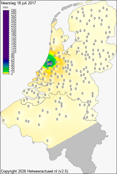 Neerslag 18 juli 2017