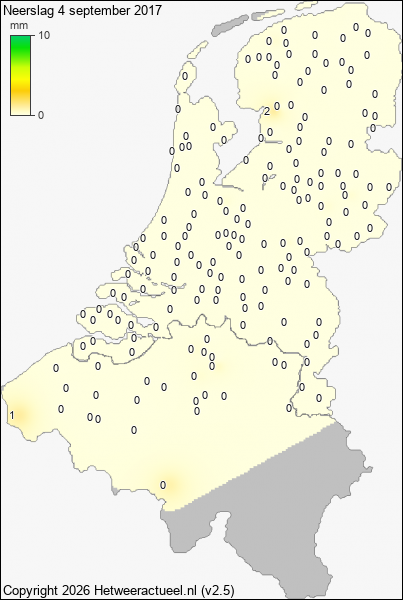 Neerslag 4 september 2017