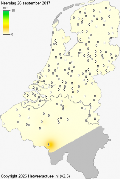 Neerslag 26 september 2017