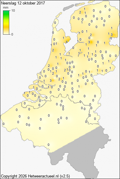 Neerslag 12 oktober 2017
