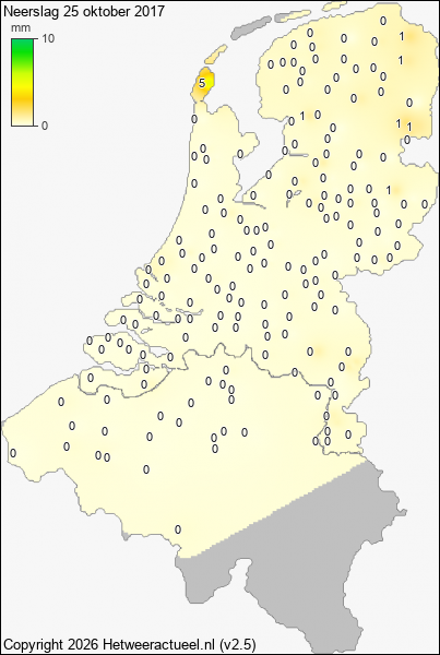 Neerslag 25 oktober 2017