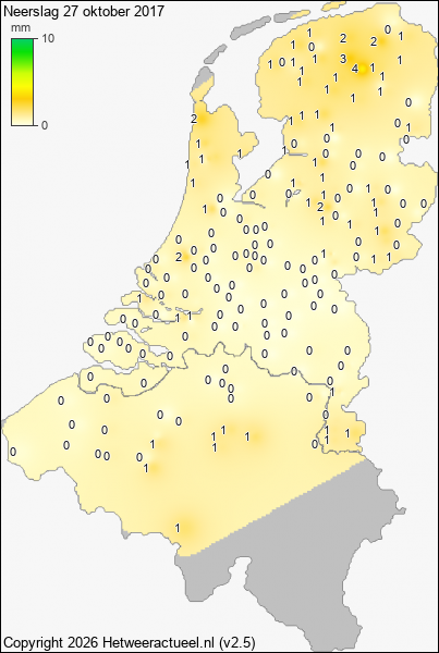 Neerslag 27 oktober 2017