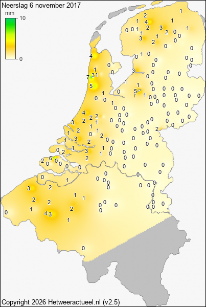 Neerslag 6 november 2017