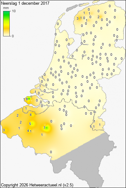 Neerslag 1 december 2017