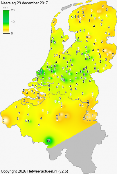 Neerslag 29 december 2017