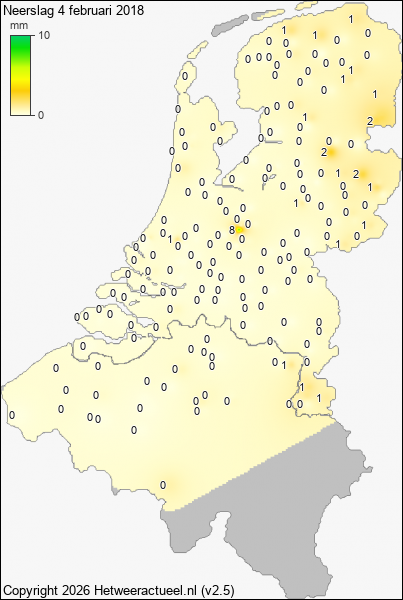 Neerslag 4 februari 2018