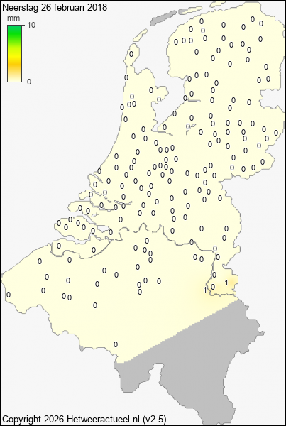 Neerslag 26 februari 2018