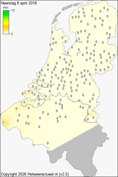 Neerslag 8 april 2018