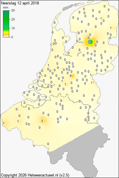 Neerslag 12 april 2018