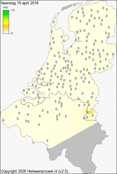 Neerslag 19 april 2018