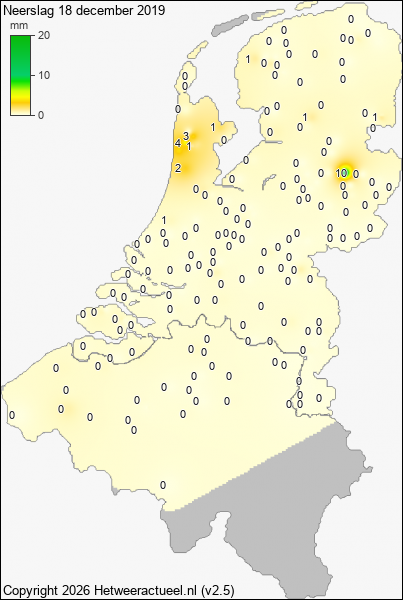 Neerslag 18 december 2019