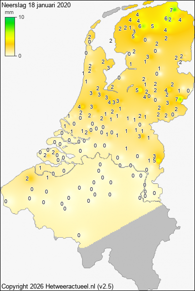 Neerslag 18 januari 2020