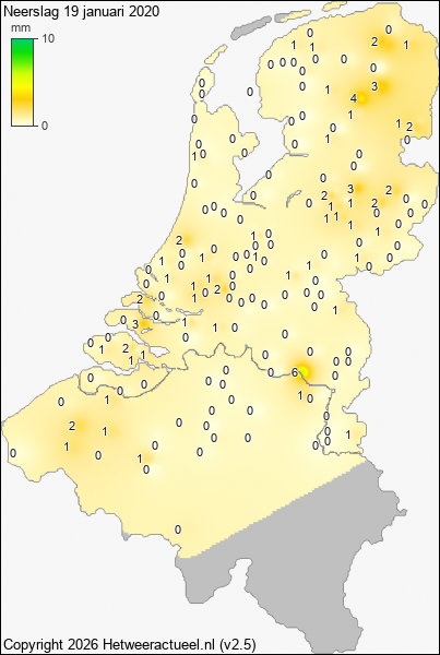 Neerslag 19 januari 2020