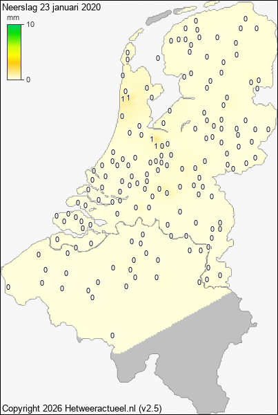Neerslag 23 januari 2020