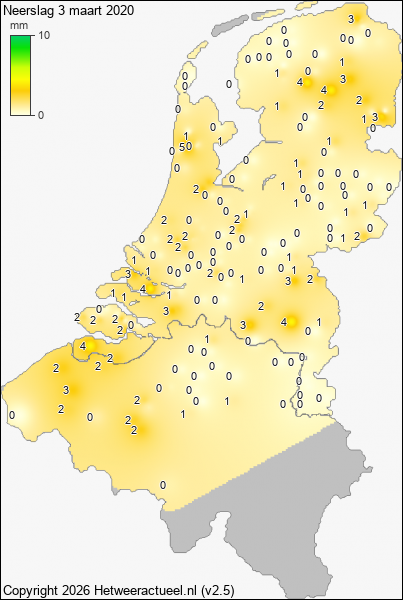 Neerslag 3 maart 2020
