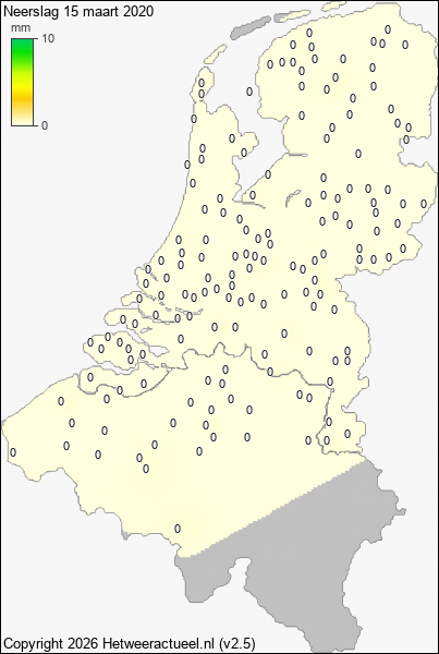 Neerslag 15 maart 2020