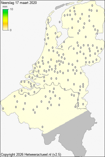 Neerslag 17 maart 2020