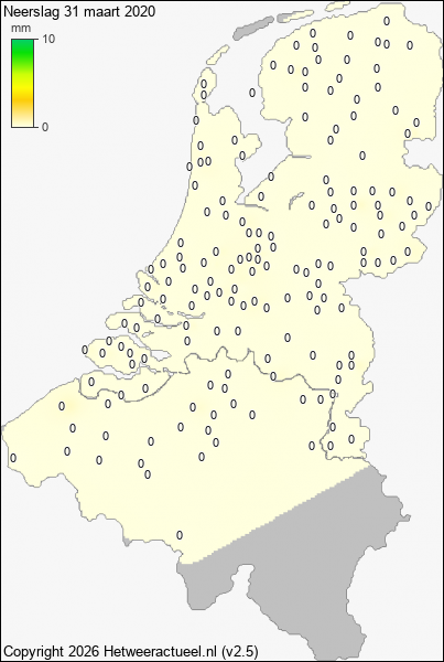 Neerslag 31 maart 2020