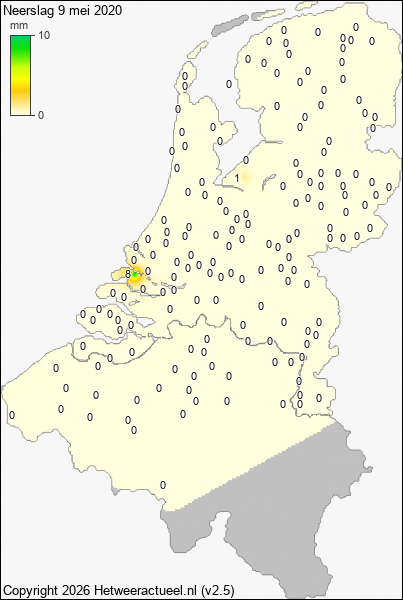 Neerslag 9 mei 2020