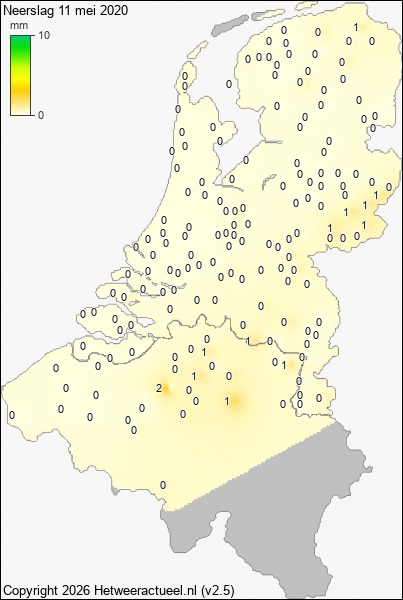 Neerslag 11 mei 2020