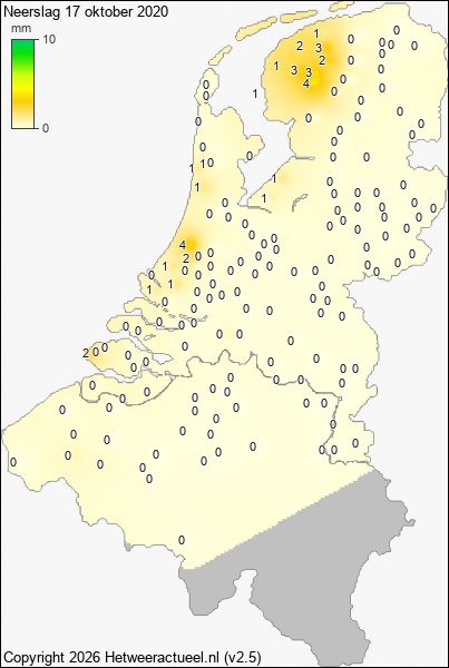 Neerslag 17 oktober 2020